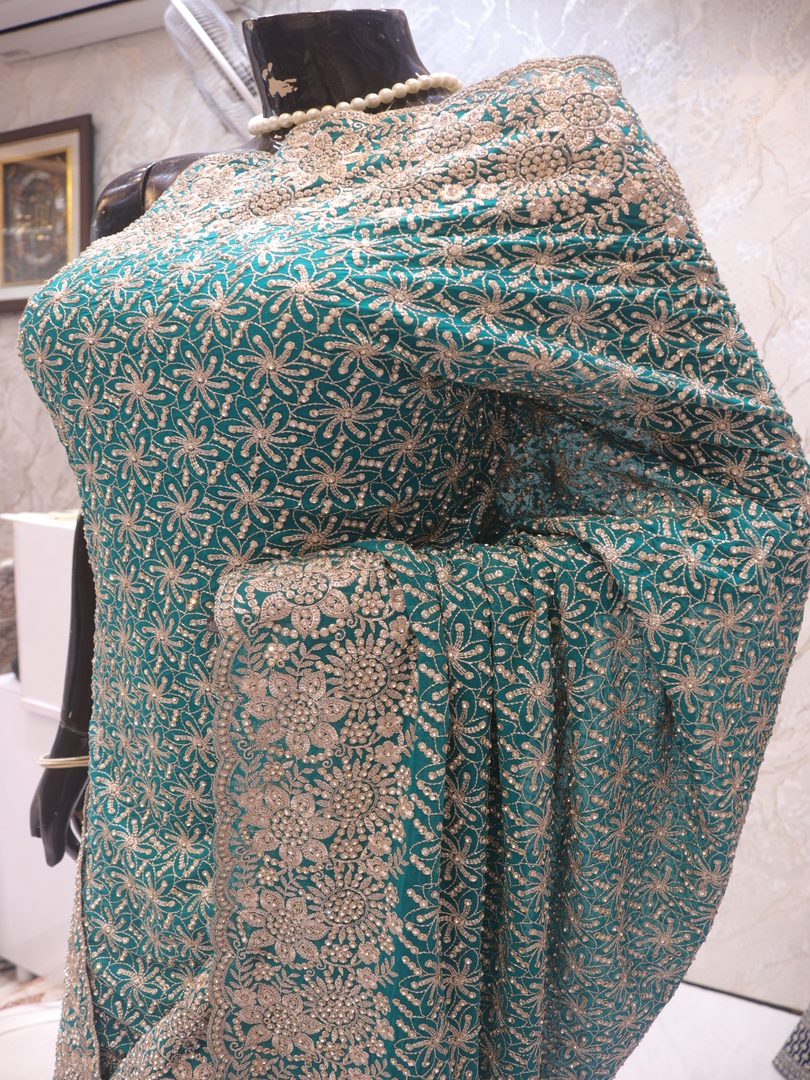 "The Cerulean Blue" Vol 29 Premium Designer Saree - Image 4
