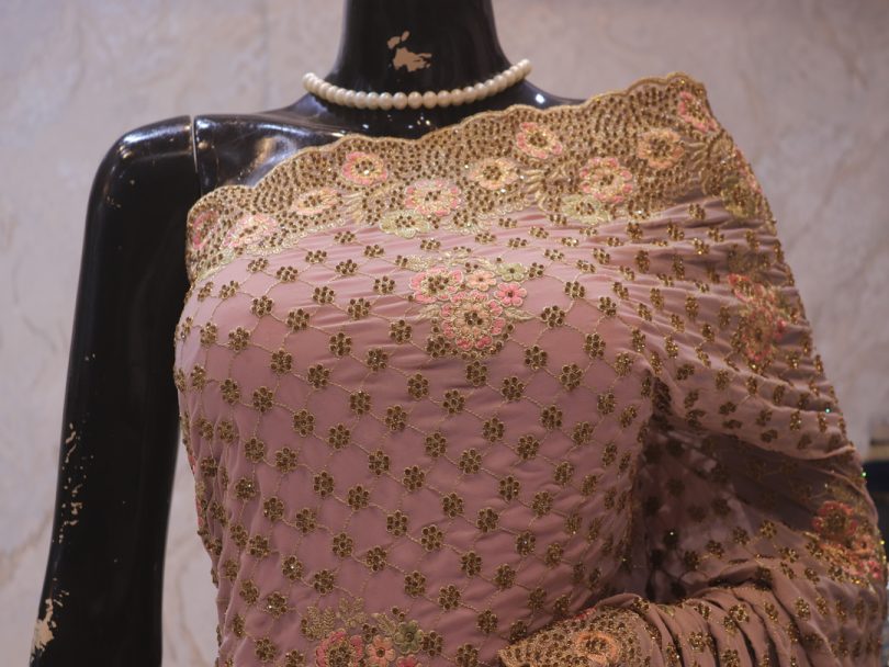 "The Flamingo Pink" Premium Designer Saree
