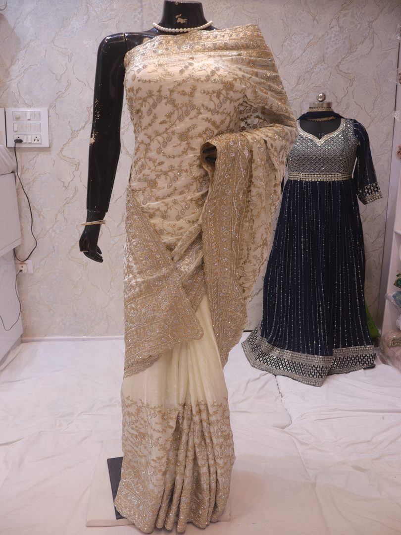“The Ceramic White” Vol 19 Premium Designer Saree - Image 3