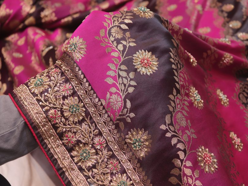 "The Magenta Duet" Premium Banarasi Silk Saree - Image 5