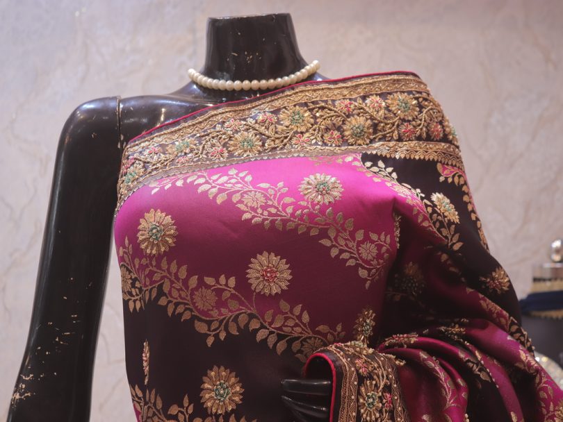 "The Magenta Duet" Premium Banarasi Silk Saree