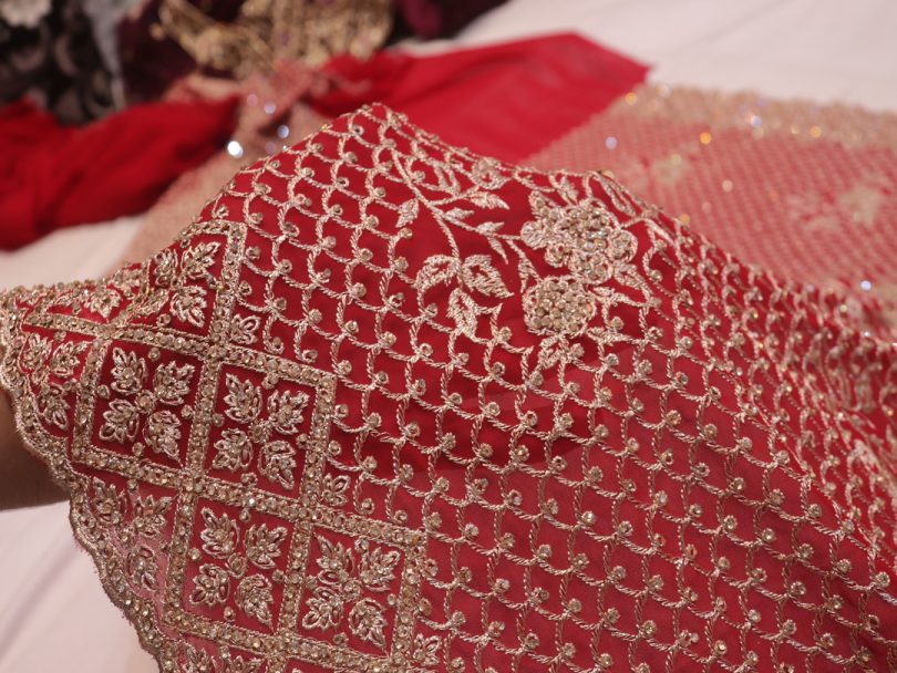 "The Raspberry Crystals" Premium Designer Saree - Image 5