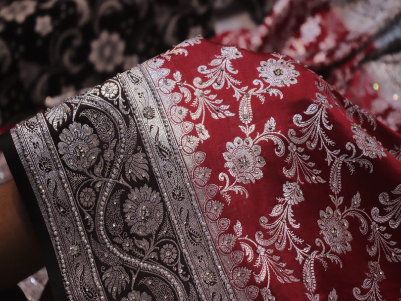 "The Vintage Maroon" Premium Banarasi Silk Saree - Image 5
