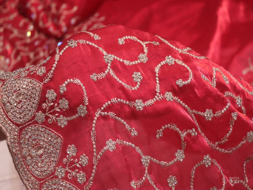 “The American Rose” Premium Designer Saree - Image 5