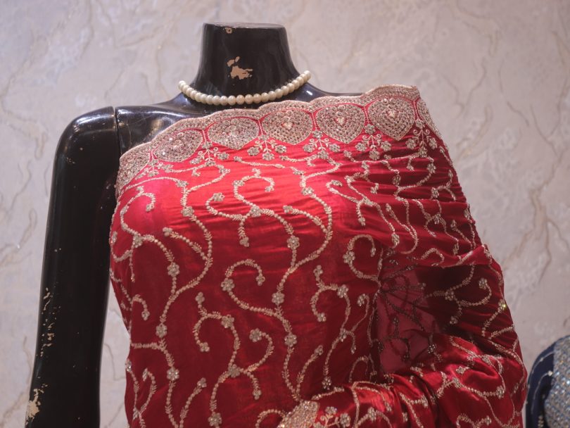 “The American Rose” Premium Designer Saree