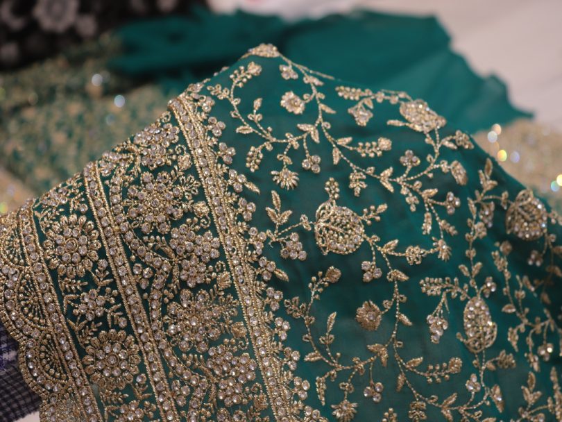 "The Persian Green" Premium Designer Saree - Image 5
