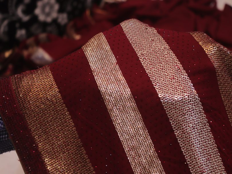 "The Maroon Duet" Premium Designer Saree - Image 5