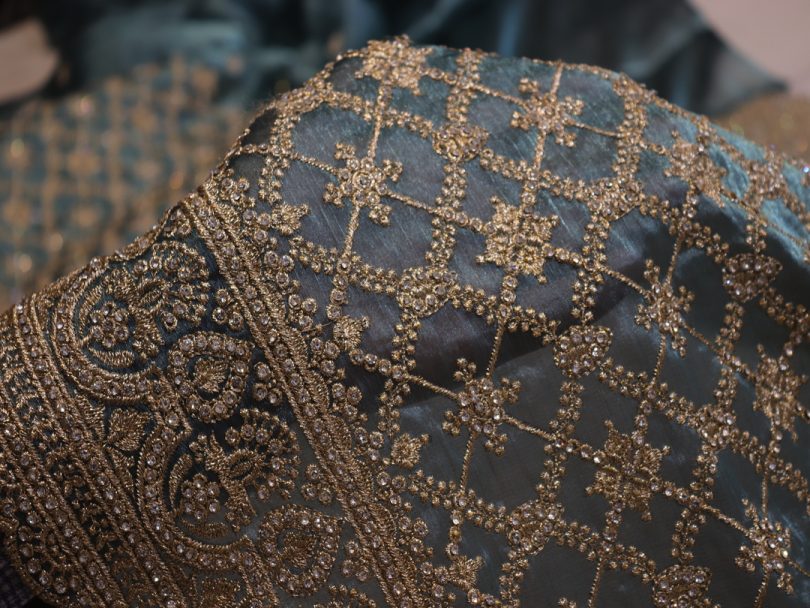 “The Queen Blue” Premium Designer Saree with Veil - Image 5
