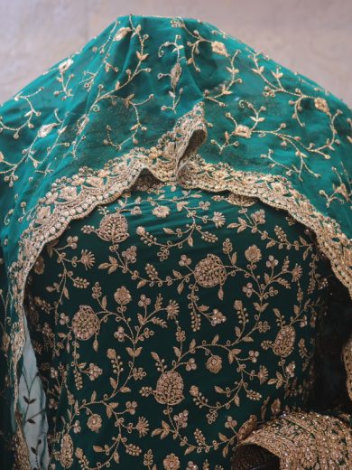 "The Persian Green" Premium Designer Saree