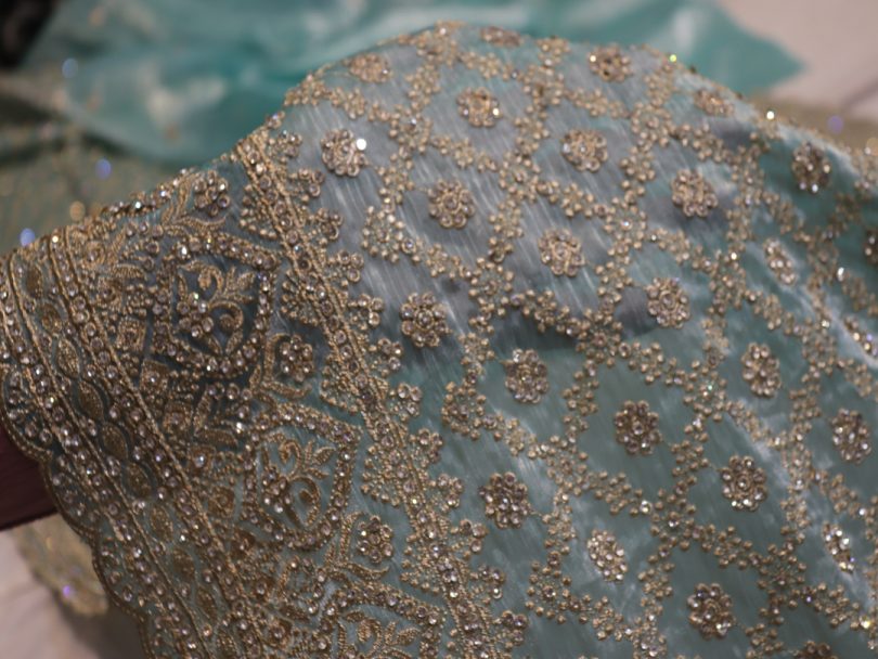 “The Turkish Blue” Premium Designer Saree - Image 5