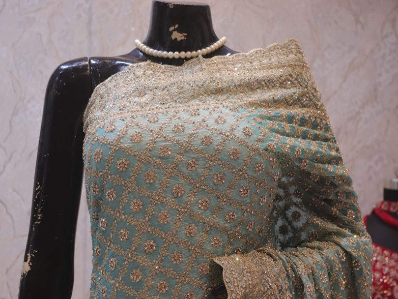 “The Turkish Blue” Premium Designer Saree