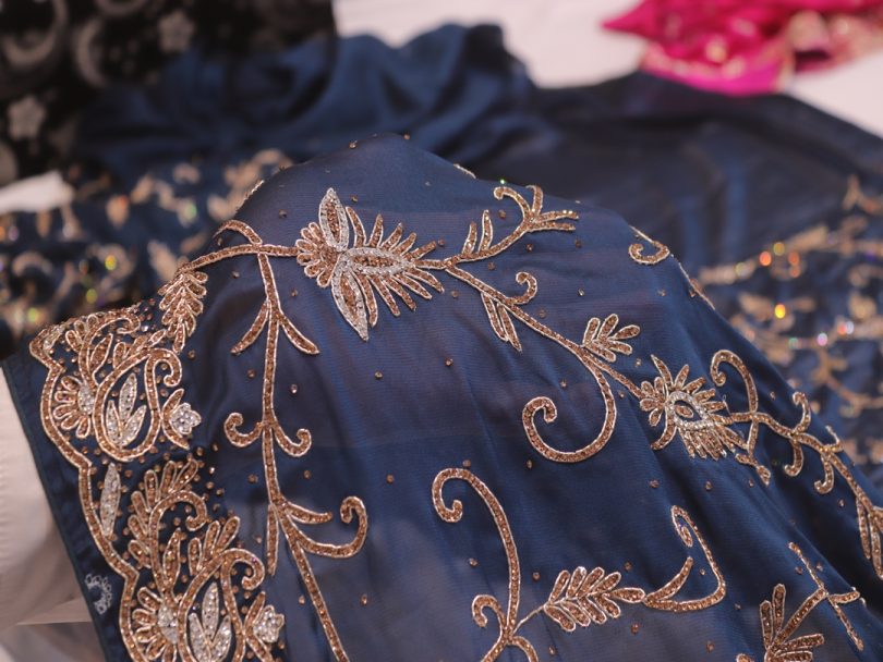 “The Teal Blue” Premium Handcrafted Saree - Image 5
