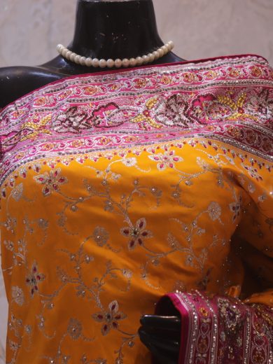 "The Golden Yellow" Premium Banarasi Silk Saree