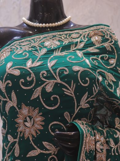 “The Persian Green” Premium Handcrafted Saree|