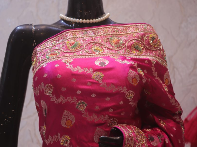 "The Rani Pink" Premium Banarasi Silk Saree