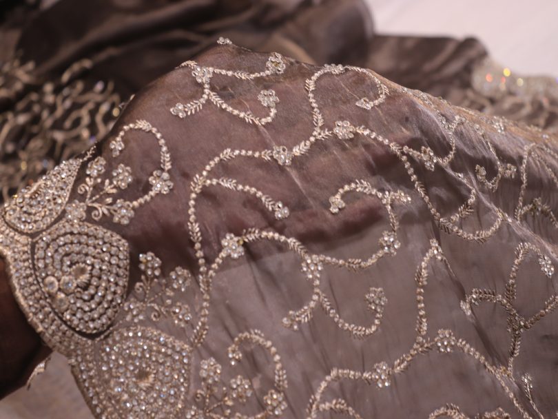 “The Metallic Gray” Premium Designer Saree - Image 5