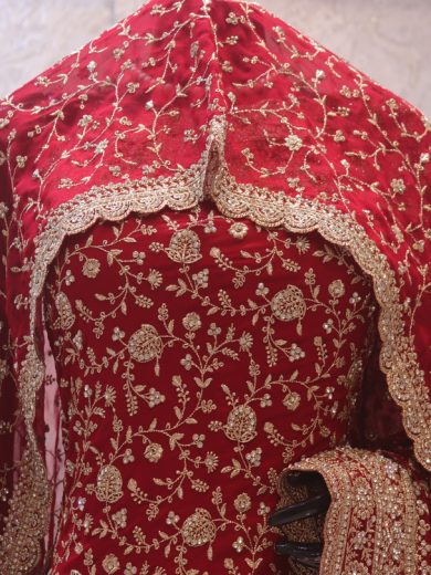 "The Royal Maroon" Premium Designer Saree with Veil