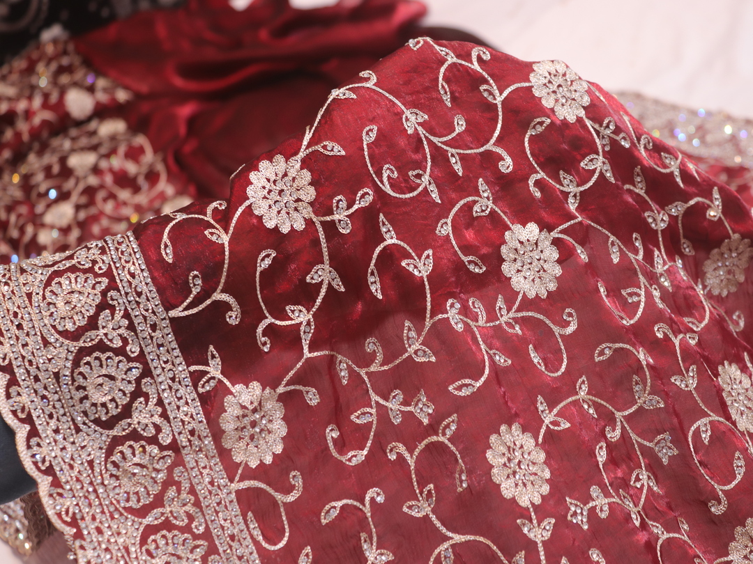 “The Royal Maroon” Premium Designer Saree - Image 5