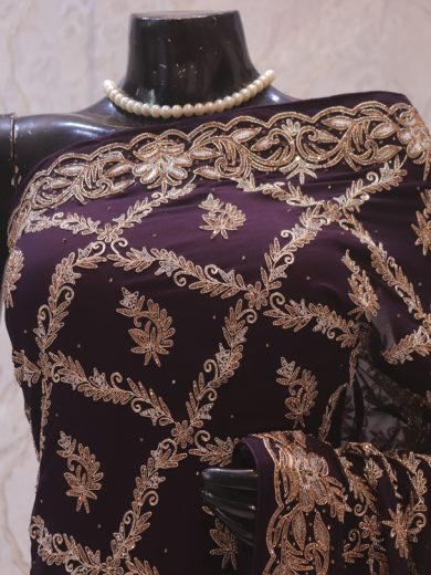 “The Dark Purple” Premium Designer Saree