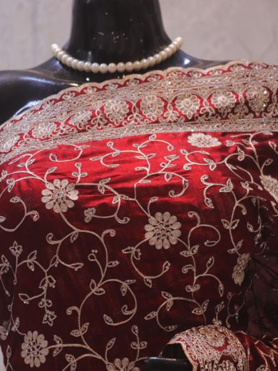 “The Royal Maroon” Premium Designer Saree