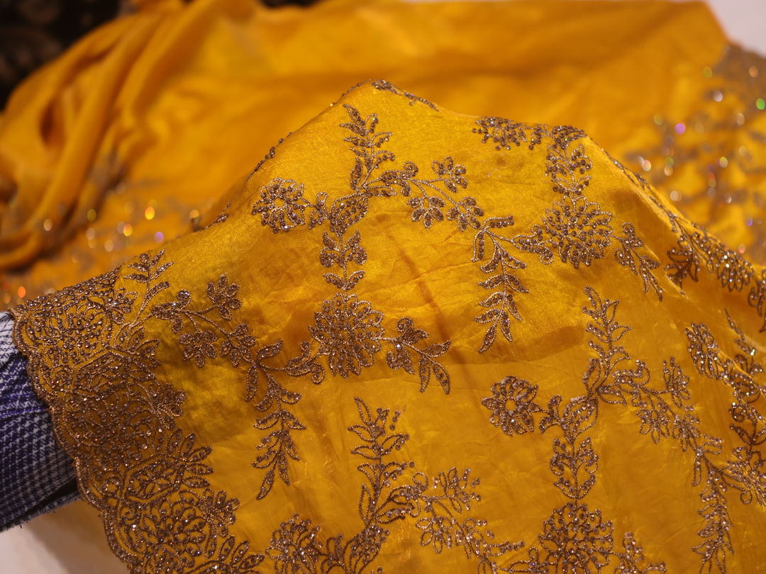 “The Metallic Yellow” Premium Designer Saree - Image 5