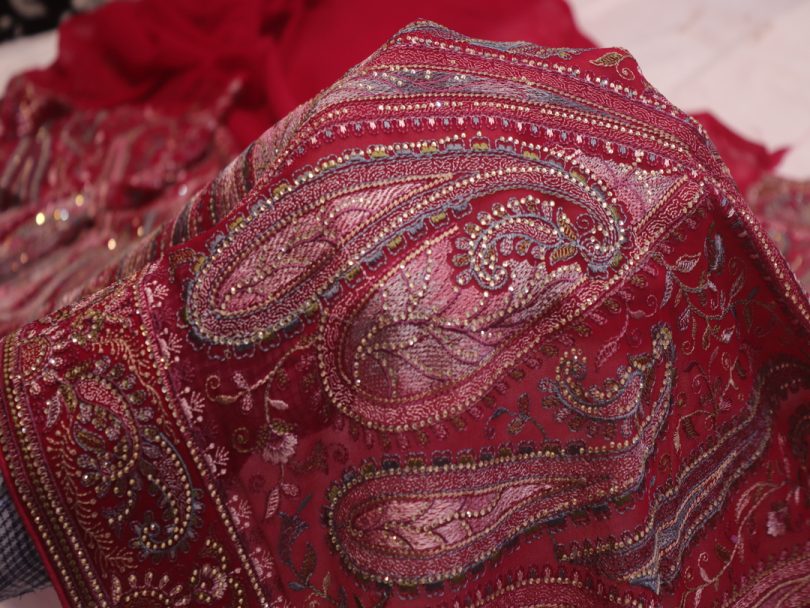 "The Raspberry Sorbet" Premium Rajwadi Saree - Image 5