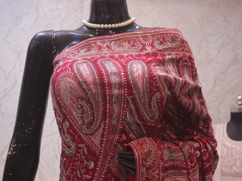"The Raspberry Sorbet" Premium Rajwadi Saree