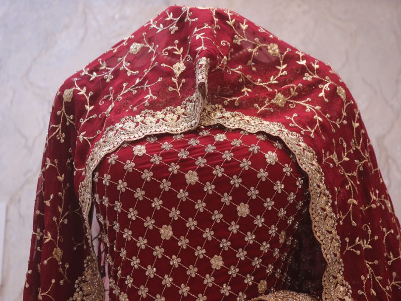 "The Royal Maroon" Premium Designer Saree with Veil