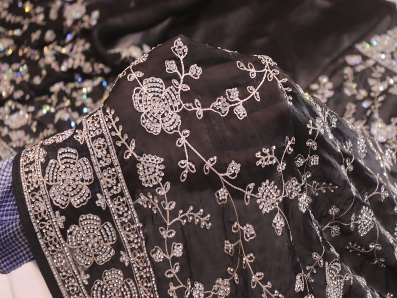 “The Pure Black” Premium Designer Saree - Image 5