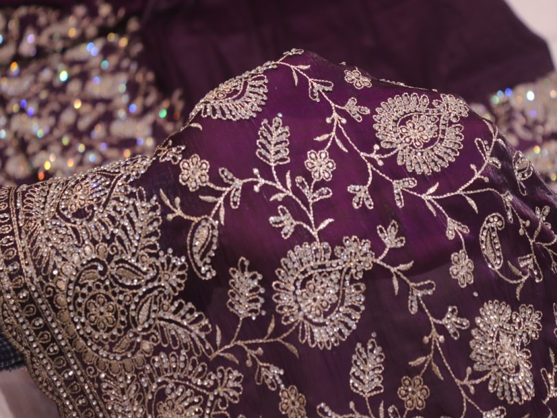 “The Russian Violet” Premium Designer Saree - Image 5