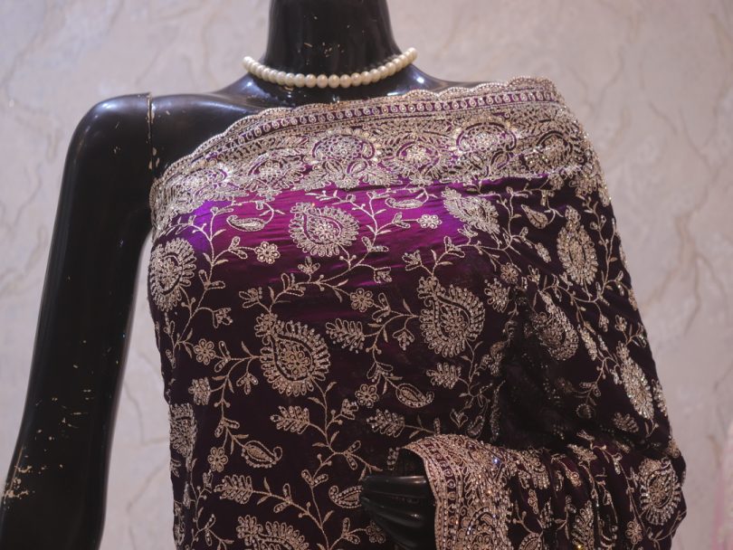 “The Russian Violet” Premium Designer Saree