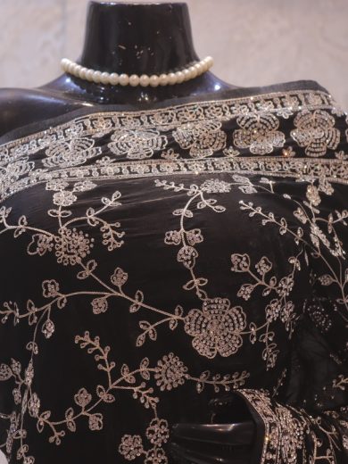 “The Pure Black” Premium Designer Saree