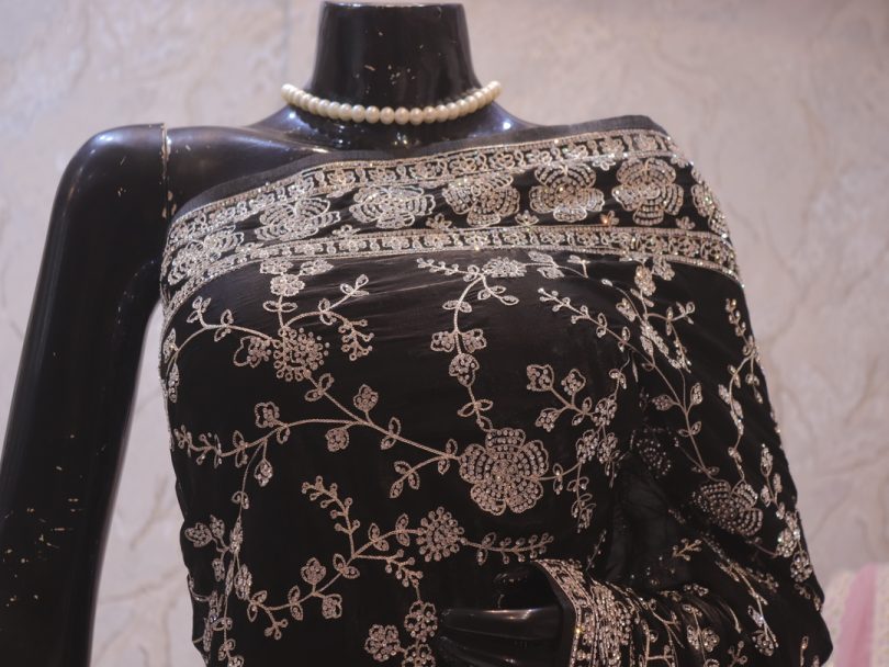 “The Pure Black” Premium Designer Saree