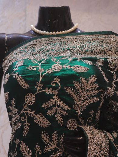 “The Turkish Green” Premium Designer Saree