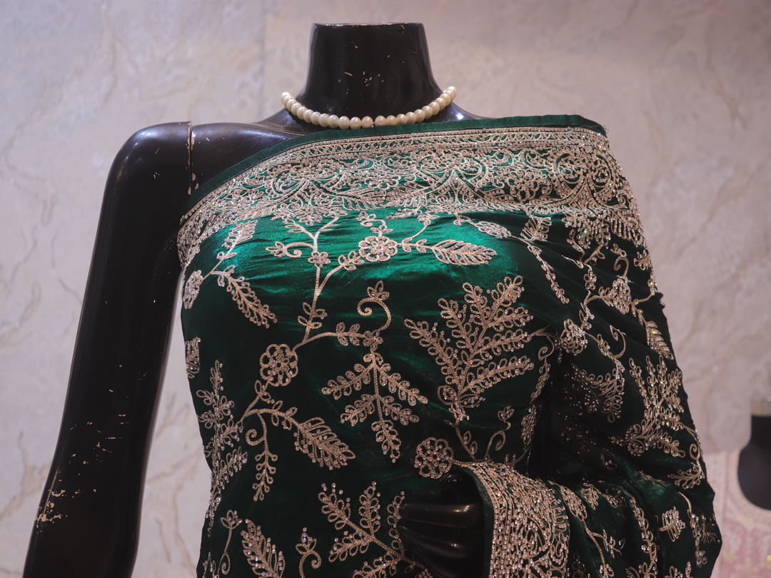 “The Turkish Green” Premium Designer Saree