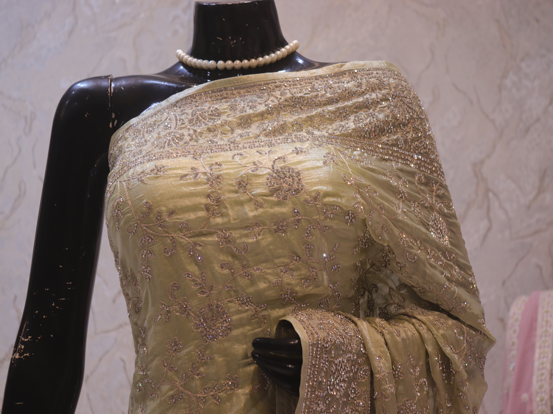 “The Laurel Green” Premium Designer Saree