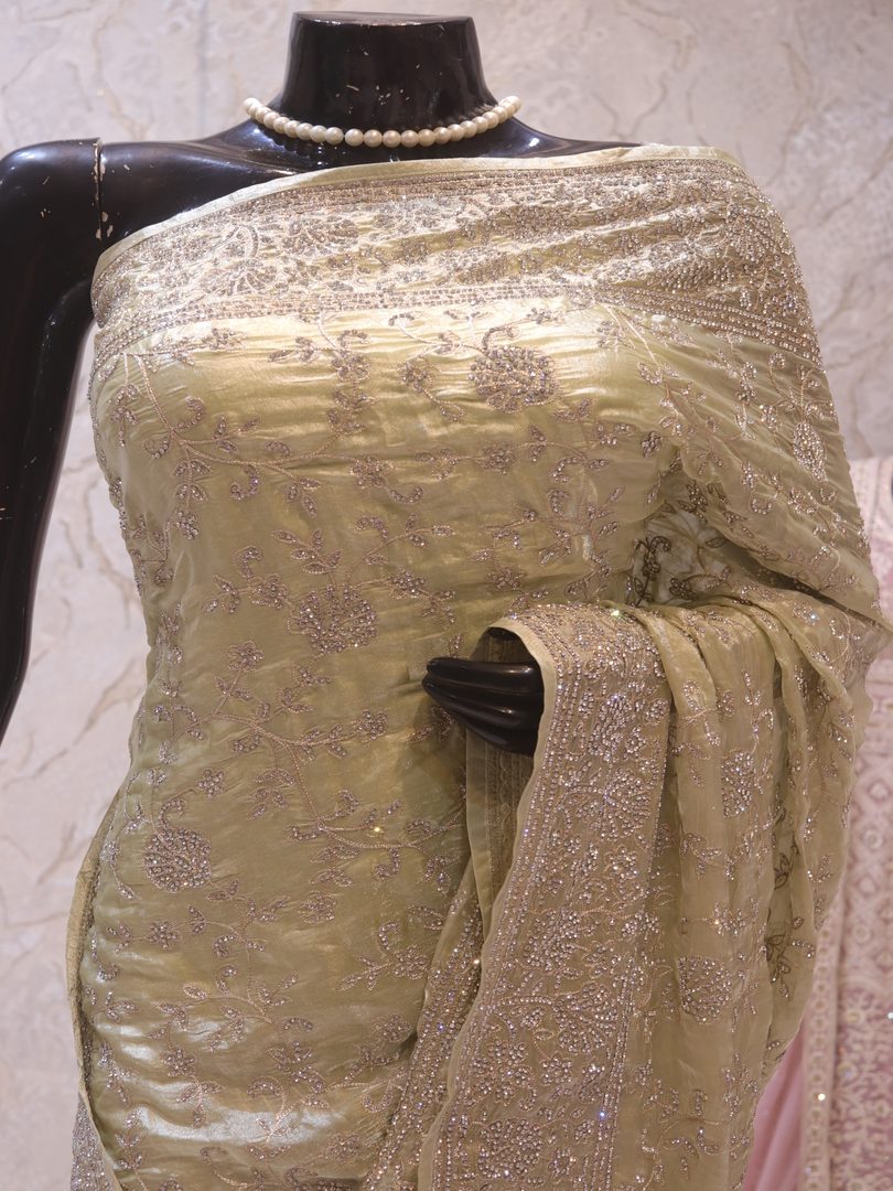 “The Laurel Green” Premium Designer Saree - Image 2