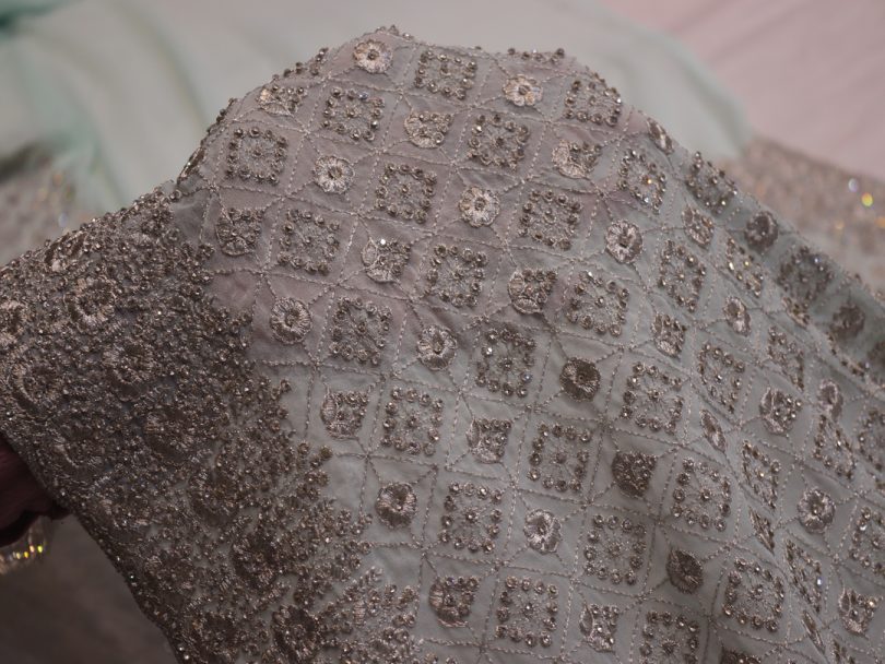 "The Light Turquoise" Premium Designer Saree - Image 5
