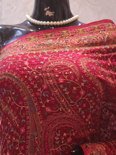"The Raspberry Sorbet" Premium Rajwadi Saree
