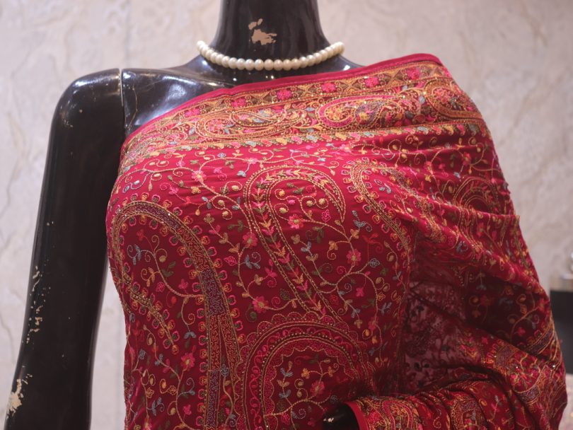 "The Raspberry Sorbet" Premium Rajwadi Saree