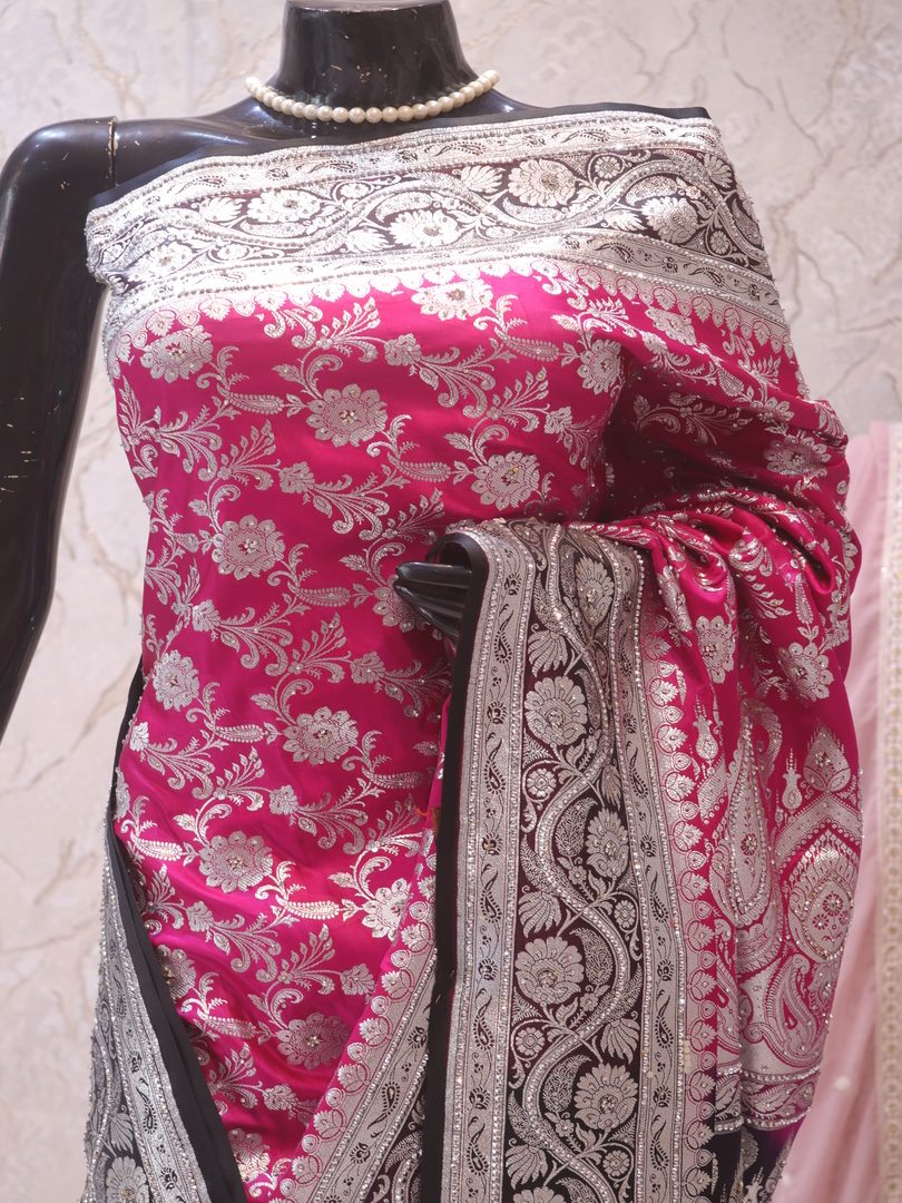 "The Barbie Pink" Vol 9 Premium Banarasi Silk Saree - Image 2