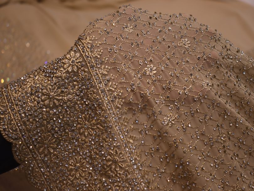 "The Golden Petals" Vol 23 Premium Designer Saree with Veil - Image 5