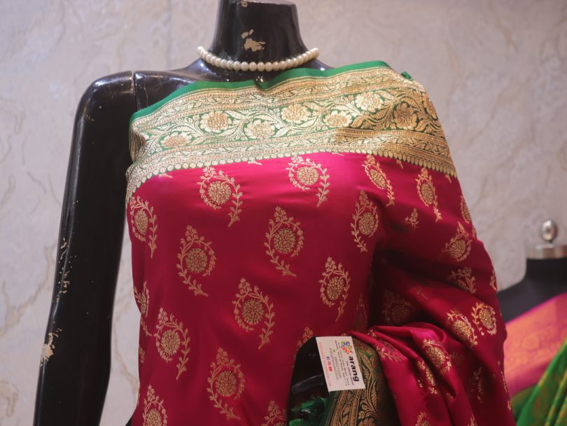 "The Magenta Pink" Premium Banarasi Silk Saree