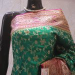 "The Persian Green Duet" Premium Banarasi Silk Saree