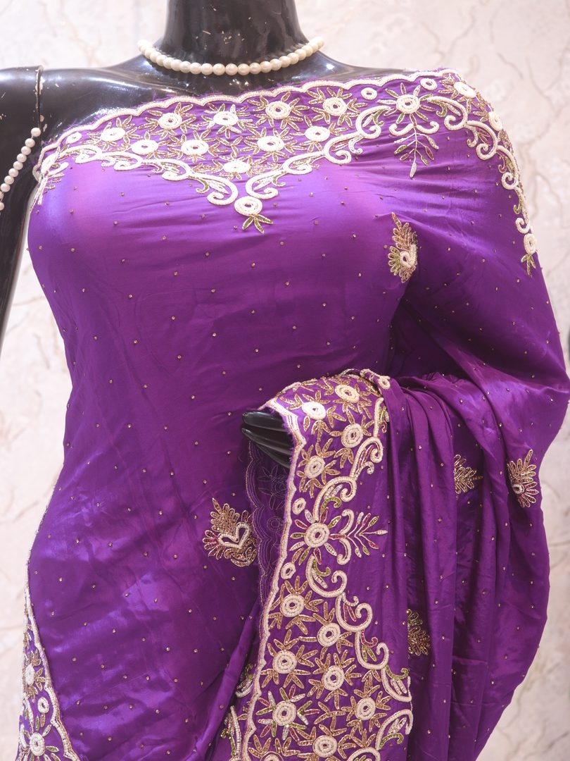 “The Royal Purple” Premium Designer Saree - Image 2