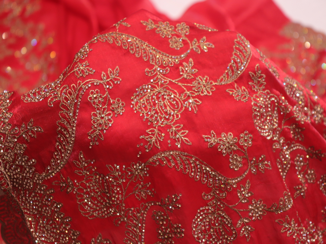 “The Majestic Red” Premium Designer Saree - Image 5