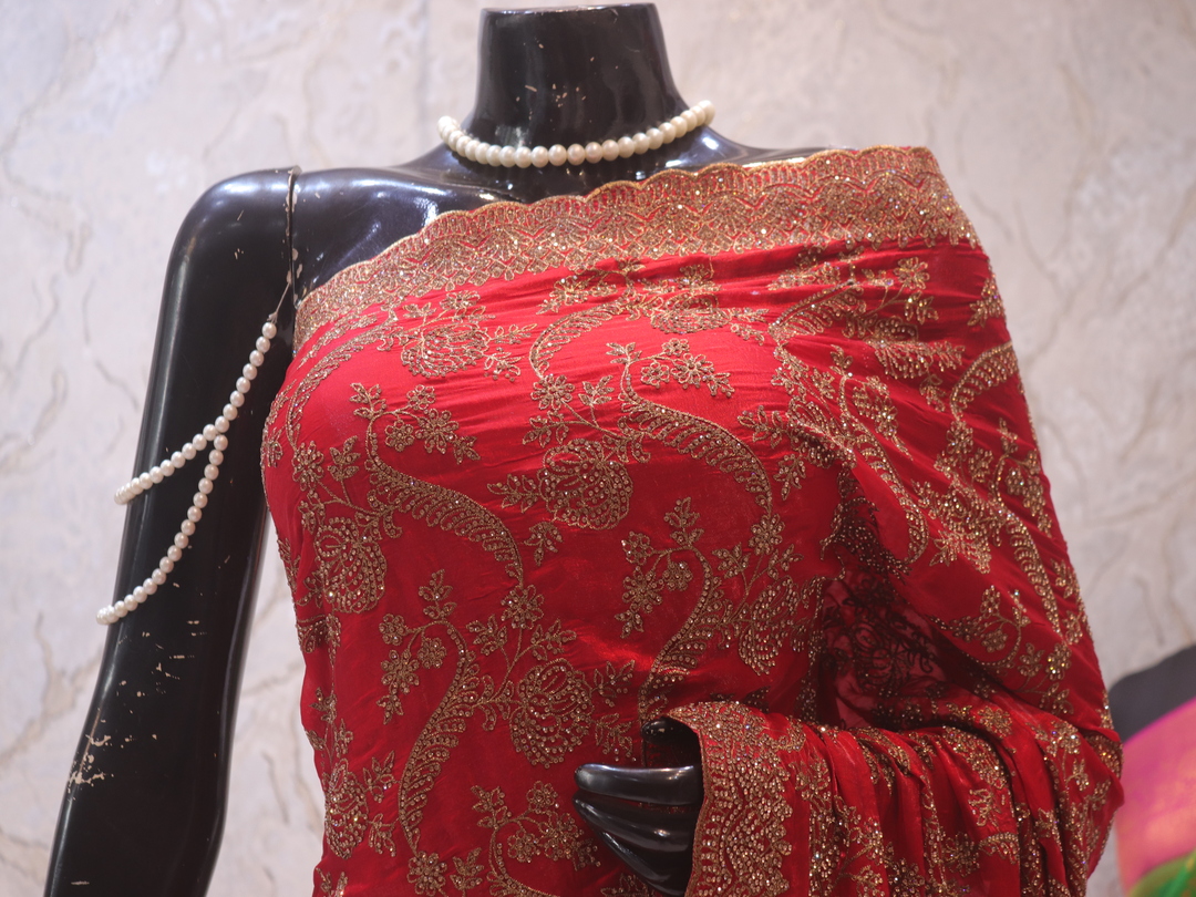 “The Majestic Red” Premium Designer Saree
