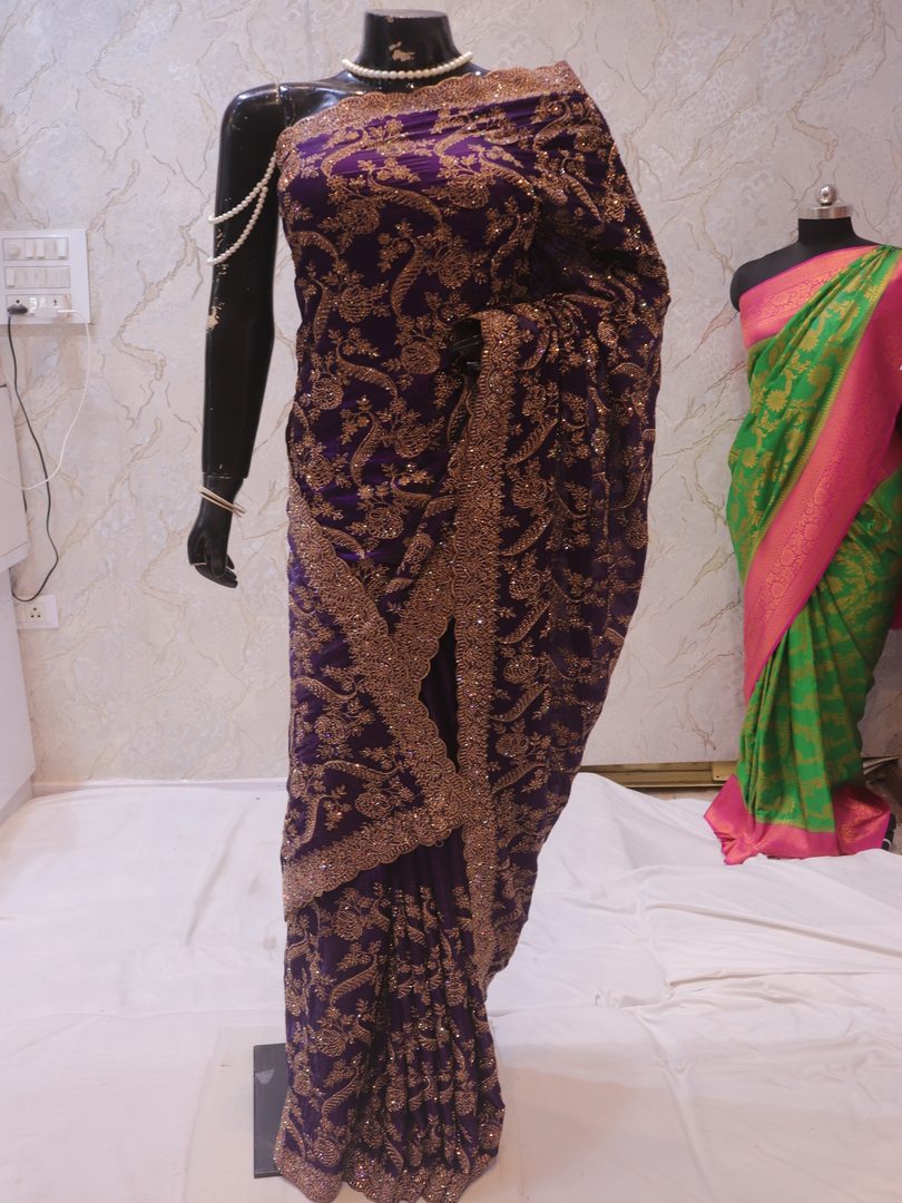 “The Eminence Purple” Premium Designer Saree - Image 3