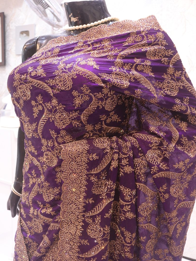 “The Eminence Purple” Premium Designer Saree - Image 4