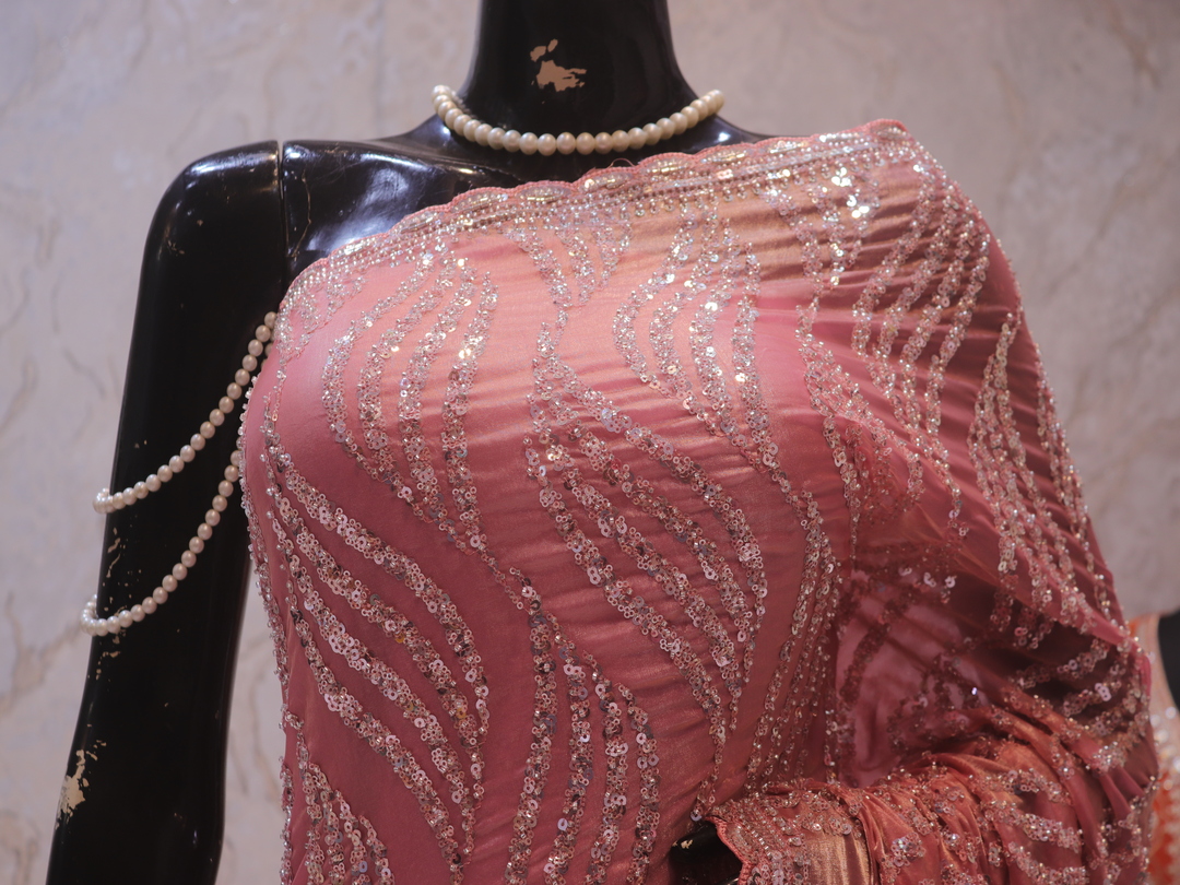 "The Flamingo Pink" Premium Designer Saree